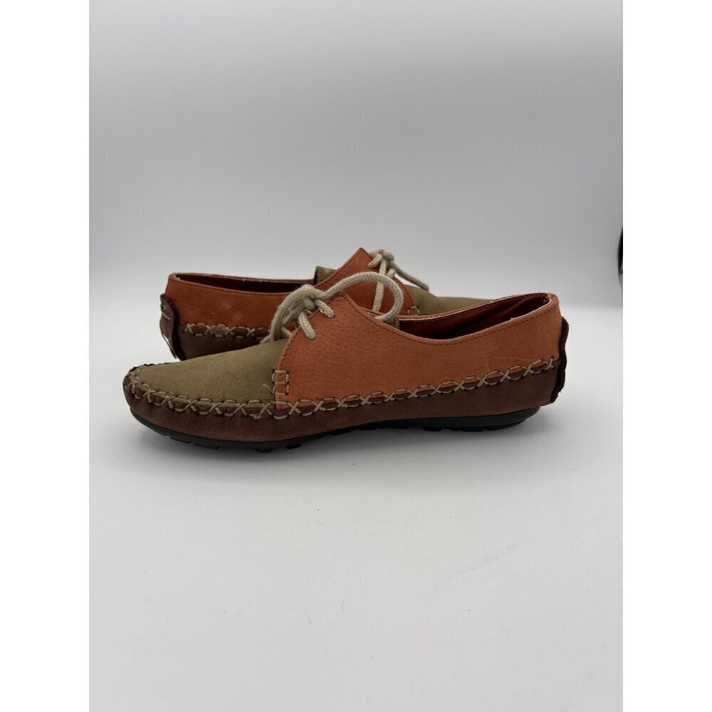 Vintage Hush Puppies Womens 5M Casual Two-Tone Leather Moccasins - Picture 6 of 7